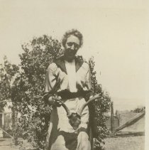 Deer Rack Displayed by Woman