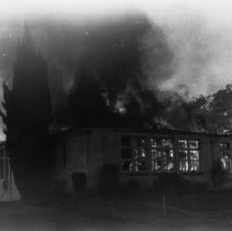 Geyserville Grammar School Burning