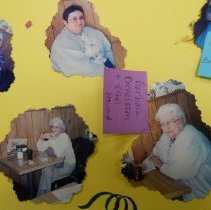 Flakey Cream Donut Shop Patrons