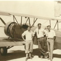 Fred Lencioni's Plane(?) on field, March 1935