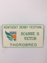 Cultural organization name badges belonging to Roanne Victor - 2020.31.14A-F