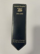 Leather paperweight commemorating the 75th anniversary of Jewish Hospital