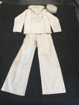 Navy uniform belonging to Robert Leopold, KIA, USS Arizona, Pearl Harbor, December 7, 1941.