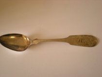 Teaspoon, coin silver, monogrammed "SC"