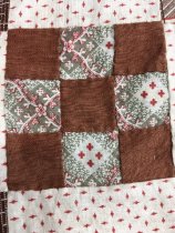 9 patch quilt top with squash blossoms