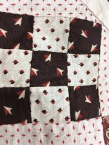 9 patch quilt top with squash blossoms