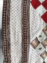 9 patch quilt top with squash blossoms