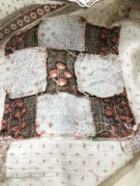 9 patch quilt top with squash blossoms