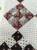 9 patch quilt top with squash blossoms