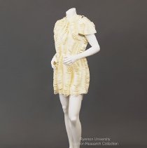 Slashed leather cocktail dress by Ryerson Grad Yvonne Lin FRC2013.04.001