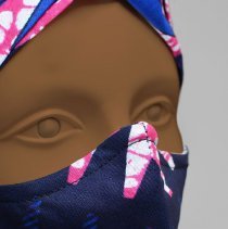 African Print Mask and Turban headband