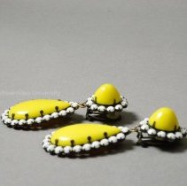 Side front view of earrings