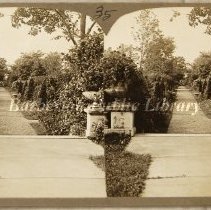 View from the terrace toward the wishing well