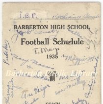 1935 BHS football schedule
