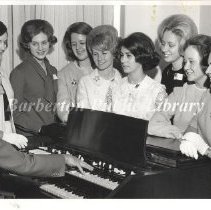 Young ladies at organ