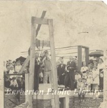 Laying Cornerstone at High Street M.E. Church