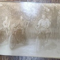 Men on motorcycles