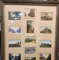 Framed postcard collection