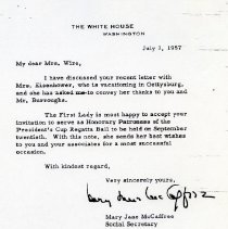 White House Letter (1000.105.03d)