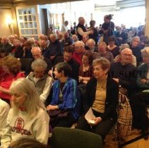 Audience at CCHS Peggy Seeger event, March 15, 2014