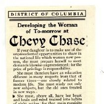 Display Advertisement, Chevy Chase Seminary