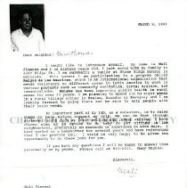 Letter to Julie Thomas