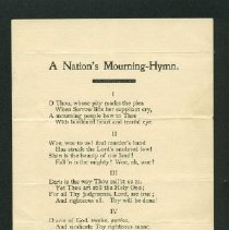 "A Nation's Mourning Hymn," by Henry C. McCook