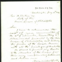 X.2.3.17A - Letter from Henry Halleck to George Boker, January 12, 1864