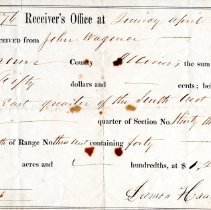 Receipt, Quincy Receiver's Office