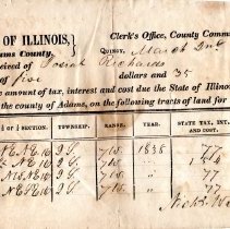 Receipt, County Commissioners' Court, Taxes