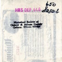 Union Military Scrip, $20 to S. M. Tschudy, #3425