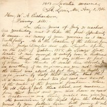 Letter, Tom J. Heirs to Hon. W.A. Richardson