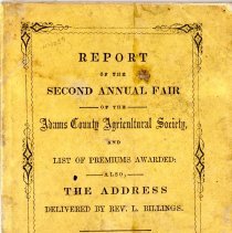 Adams County Agricultural Society Fair Report