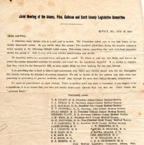 Joint meeting of the Adams, Pike, Calhoun, Scott  County