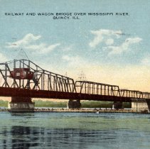 Railway and Wagon Bridge over Mississippi River