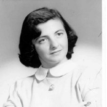 Carol Ancona, Ridgefield High School graduation photo, 1956