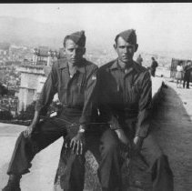 Fred Montanari, left in Marseilles WWII