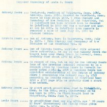 Louis G. Beers Geneology