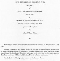 History book on founding of Presbyterian Church