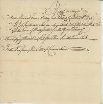 Announcement of Job Smith as Town Treasurer