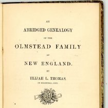 Olmstead genealogy