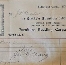 Clarke's Furniture Store account book