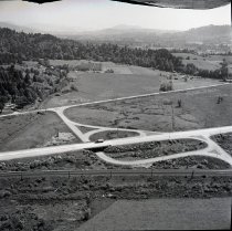 Dike Access Road exit, north Woodland, looking east