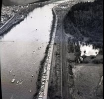 smelt dippers along Westside Hwy., looking south
