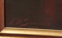 Signature "F.W. Simmons--1909"