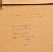 Information on back of painting