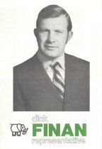 Campaign leaflet for Dick Finan for the Ohio House of  Representatives