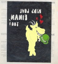 Decal (seen in reverse) for t-shirts and promotional pieces