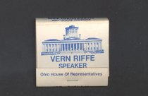 Matchbook promoting campaign of Vern Riffe