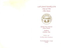 Program of the opening day of the Ohio Senate 1991
